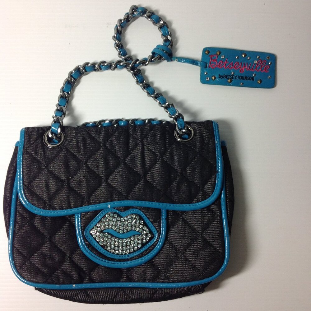 Betseyville by Betsey Johnson Bling Lips Crossbody Handbag